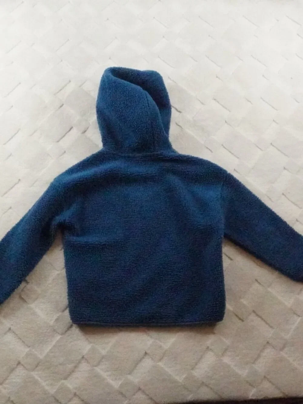 Nike Sherpa Fleece Jacket Kids Extra Small Youth Hooded Blue